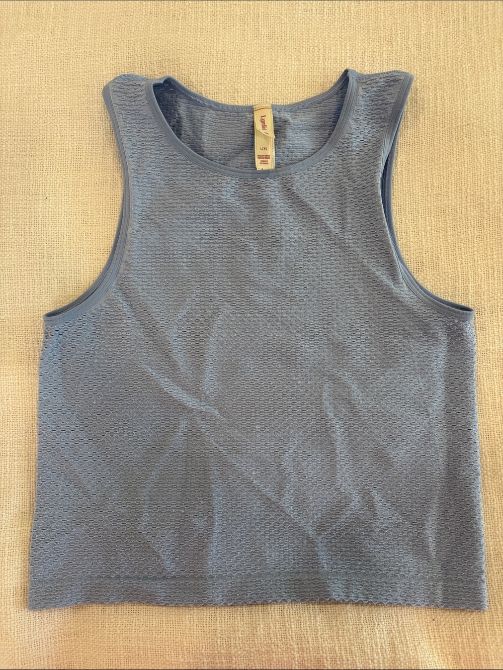 Anthropologie - LYREBIRD OPEN-STITCH SHIMMER TANK TOP - Blue